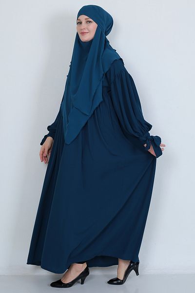 MARQUANT Μακρύ φόρεμα Hijab με κορδόνι με φερμουάρ γιακά