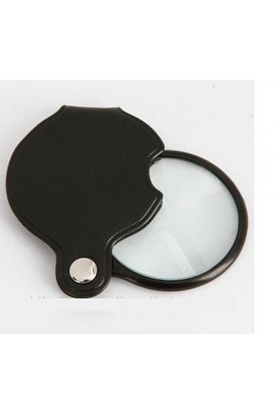 Nikula 5X-50Mm-Mini Magnifying Glass Pocket-Carried Optical Lens Foldable Leather Coating Xx1051