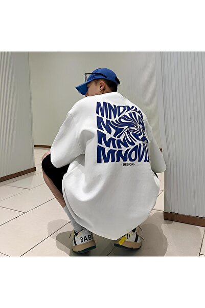 Gofeel Mnovia Back Print Detail Unisex Oversize Fit T-Shirt