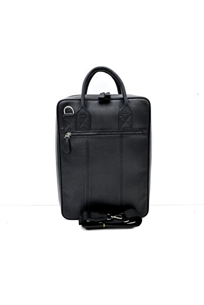 Veskemann Чанта за лаптоп от естествена кожа от Дядо Коледа, черна