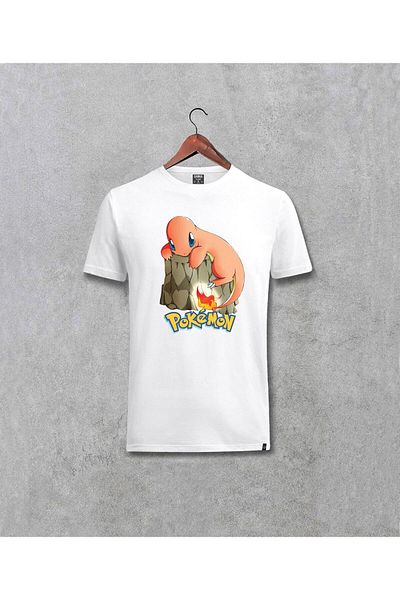 Pisa Art Unisex Λευκό μπλουζάκι με σχέδιο χαρακτήρων Gumball