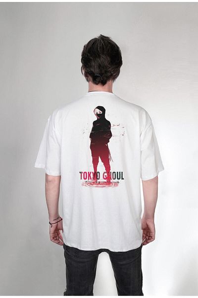 Pisa Art Унисекс тениска с принт на аниме Кен Канеки с Tokyo Ghoul