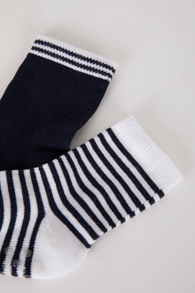 DeFacto Baby Boy Anti-Slip Sole 2-Piece Cotton Long Socks