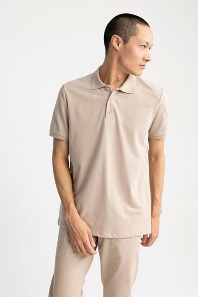 DeFacto Regular Fit Short Sleeve 100% Cotton Polo T-shirt M7676az23sp