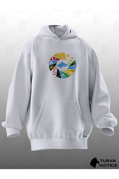 TURAN TACTICS 16 TURKISH STATES (HANEDANES) DESIGN OVERSIZE HOODIE (UNISEX)