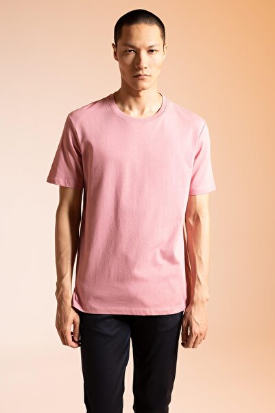 DeFacto Γιακά ποδηλάτου Regular Fit Basic κοντό μανίκι 100% βαμβακερό μπλουζάκι M7666az23sp