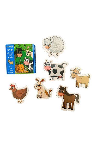 Neobebek Animals Baby Puzzle Set 12 Months - Farm - Forest (2 BOX)