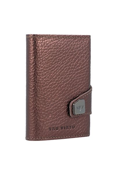 Tru Virtu Click and Slide Kreditkartenetui RFID Leder 6,5 cm