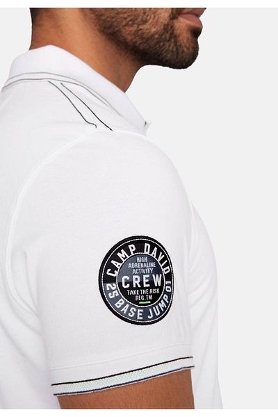 Camp David Poloshirt Base Jumping Kurzarmshirt mit Polokragen