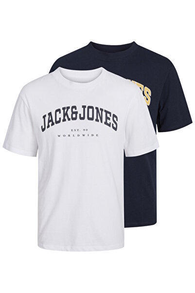 Jack & Jones T-Shirt Caleb Kurzarmshirt Doppelpack