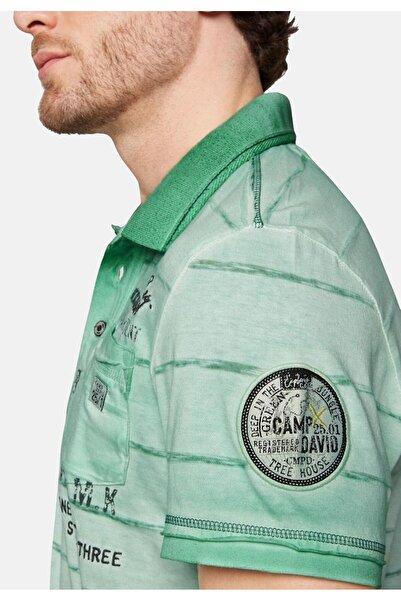 Camp David Poloshirt Tree House Kurzarmshirt mit Polokragen