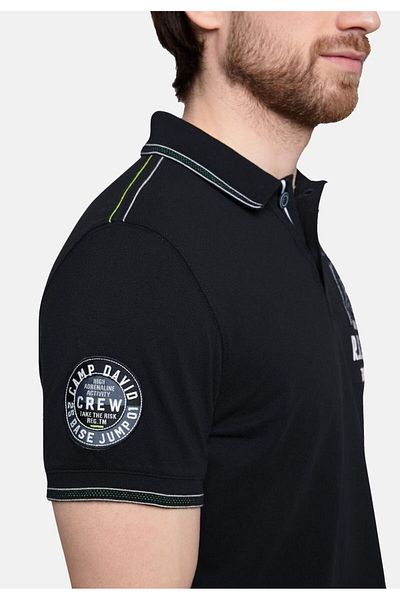 Camp David Poloshirt Base Jumping Kurzarmshirt mit Polokragen