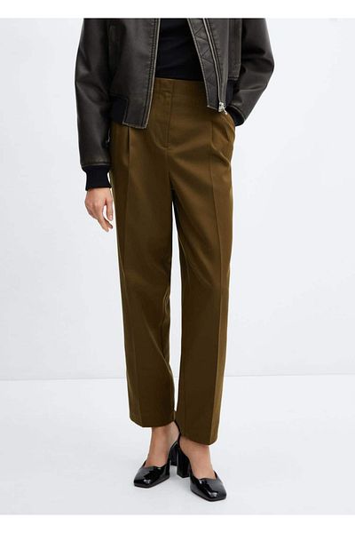 MANGO Woman Pants high waist with pens
