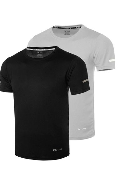 GENIUS STORE Men's Moisture Absorbing Quick Dry Athletic Technical Performance Sports T-shirt DRIFIT-KISAKOL2