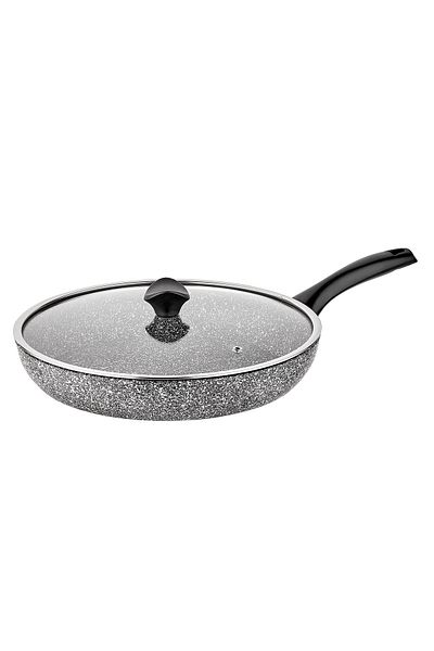 Taç Ultra Granite Pan with Glass Lid 22 Cm