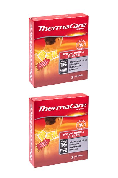 Thermacare شريط تدفئة للرقبة والكتف واليدين 2 × 3 قطع