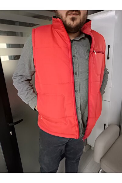 HeviStor Inflatable Vest Red Color Sporty with Fleece Inside