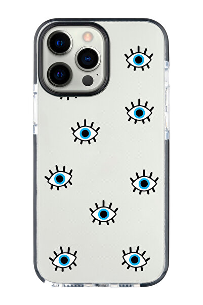 shoptocase Iphone 15 PRO MAX Uyumlu Ultra Korumalı Mavi Gözler Desenli Impact...