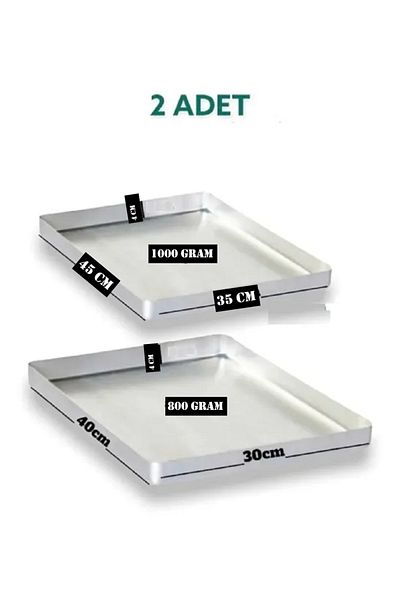 Yıldız çelik Aluminum 2-piece Baklava Dumpling Oven Tray 45x35 & 30x40 cm