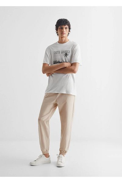 Mango Teen Βαμβακερό μπλουζάκι με σχέδιο σκάφος