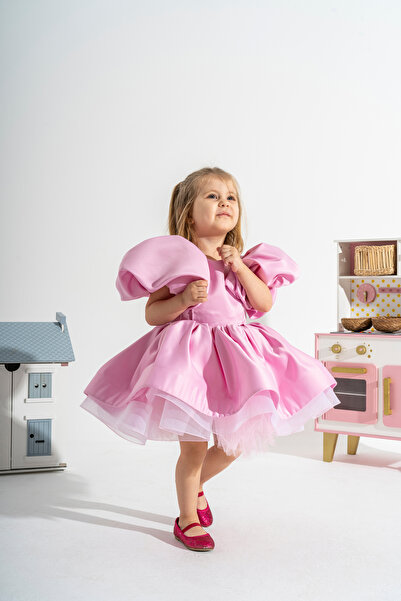 Linola Baby Kids Pembe Kabarık Balerin Elbise - Daisy