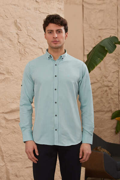 Cosmen Cămașă sport pentru bărbați, cu model Shambre, slim fit