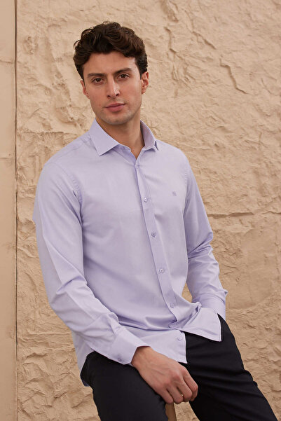 Pietra Paul Slim Fit Desenli Oxford Erkek Gömlek