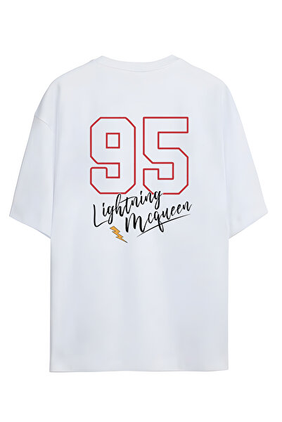 Adrift Cars - Şimşek Mcqueen Tasarımlı Unisex Oversize T-shirt