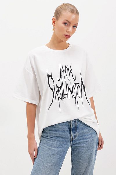 HAKKE Μπλουζάκι με τύπωμα Jack Skelington με δύο νήματα