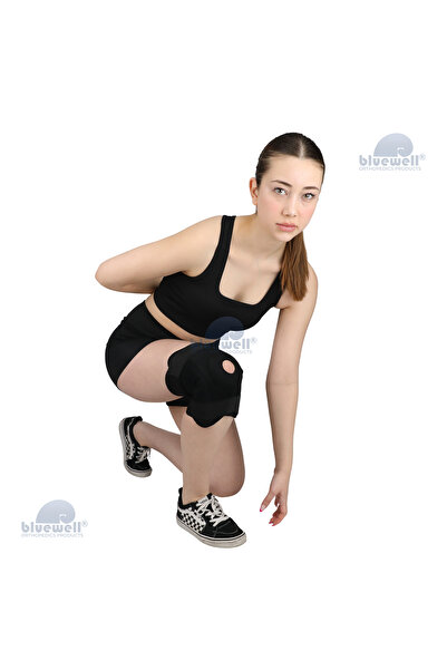 BLUEWELL Patella Ve Çelik Destekli (MENTEŞELİ) Dizlik Bedensiz
