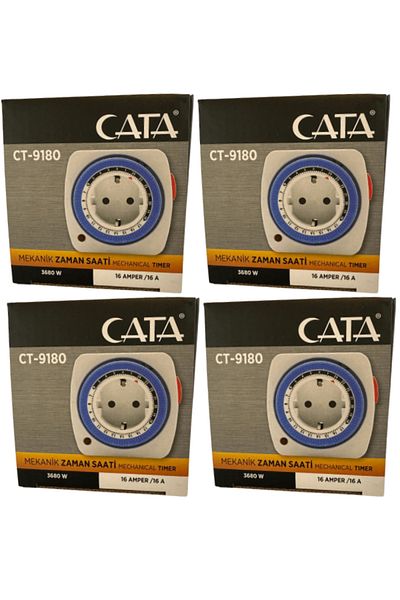 Cata CT-9180 3680W 16 Ampere Mechanical Time Clock (4 Pieces)