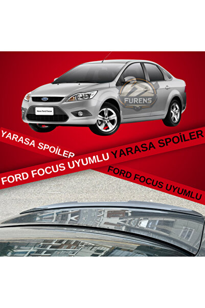 Furens Ford Focus 2-2,5 Bagaj Üstü Slim Yarasa Spoiler Piano Black Parlak Siyah