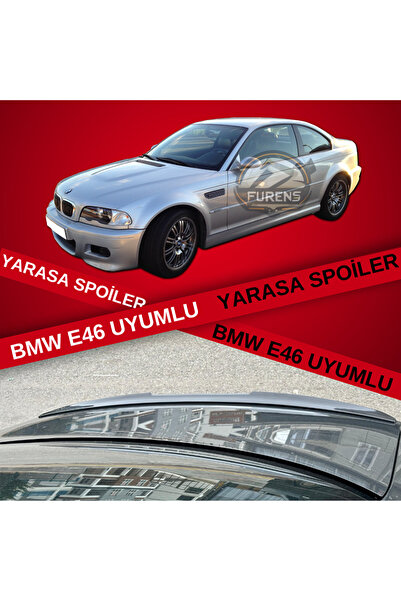 Furens Bmw E46 1998-2005 Bagaj Üstü Slim Yarasa Spoiler Piano Black Parlak Siyah