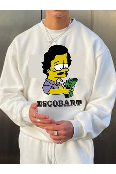 Teknik Escobar White Oversize Sweatshirt - Three Strings