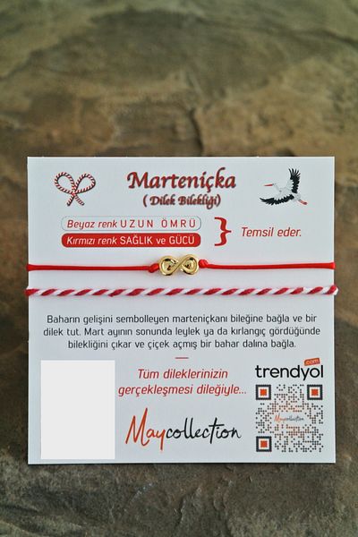 maycollection Infinity Red White Martentica Double String Bracelet