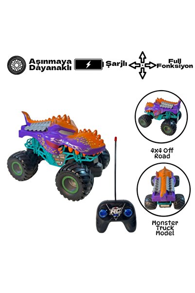 YILDIRIM OYUNCAK Uzaktan Kumandalı Full Fonksiyon Şarjlı Monster Cars 20 cm Araba - Off Road 4x4 Kumandalı Araba
