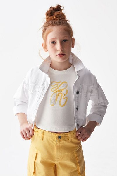 nk kids Jachetă de blugi albă Nk (Mărimea 8-14)