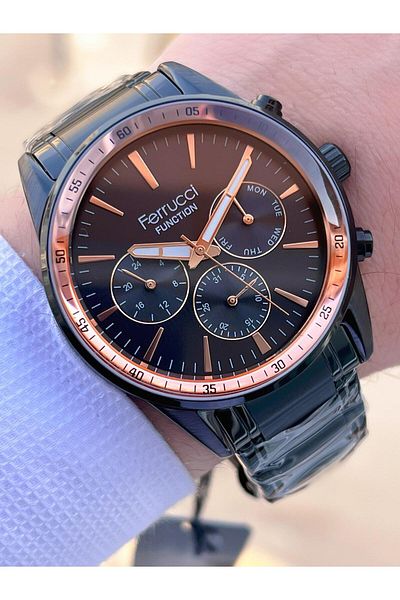 Ferrucci Inner Functions Active 30 Mt Water Resistant Steel Cord Men's Wrist Watch EFR.13299.05