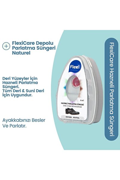FLEXİCARE Deri Ayakkabı Parlatma Ve Bakım Süngeri. Depolu Hazneli Parlatma Sü...