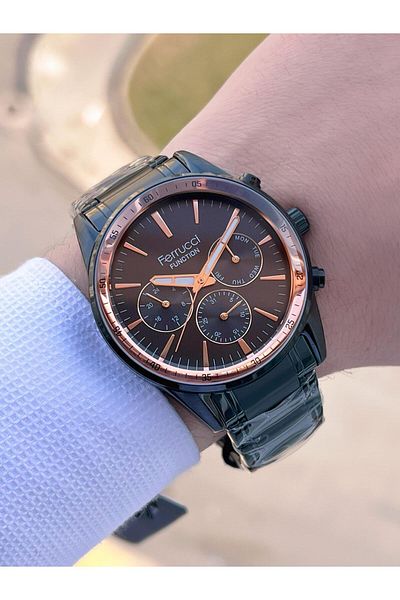 Ferrucci Inner Functions Active 30 Mt Water Resistant Steel Cord Men's Wrist Watch EFR.13299.05