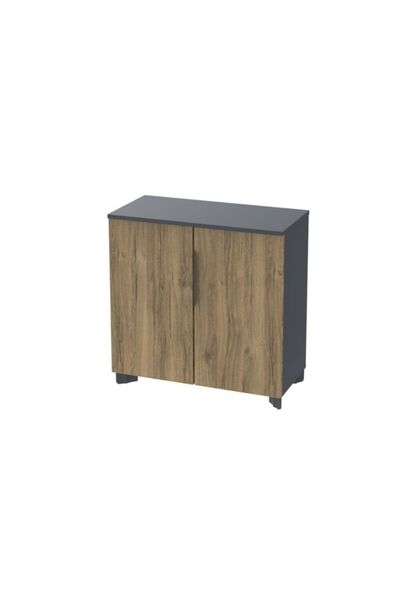 Çağın Ofis Mobilyaları TIDY BOY KAPAKLI ANTRASİT 81 CM  DOLAP (Antrasit/Pera)