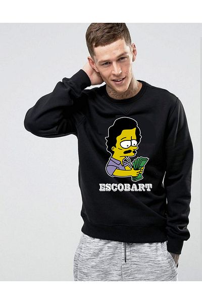 Teknik ESCOBAR Black Oversize Sweatshirt - Three Thread
