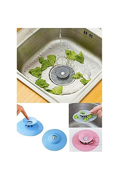 TUTUMHOME Sink Bath Plug with Silicone Strainer Sink Bathtub Drain Plug