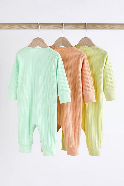 Next Baby 100% Cotton Neon 3-Piece Overalls Set