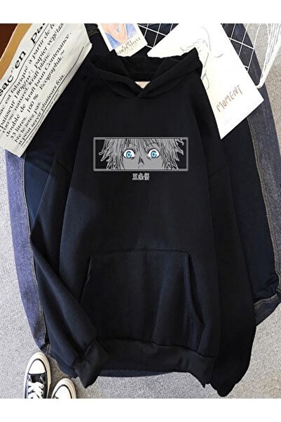 dwnwear سويت شيرت بغطاء للرأس من Jujutsu Kaisen Gojo Eyes