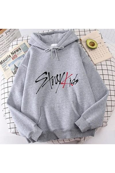 MAGORS Hanorac cu mânecă lungă din bumbac imprimat Stray Kids