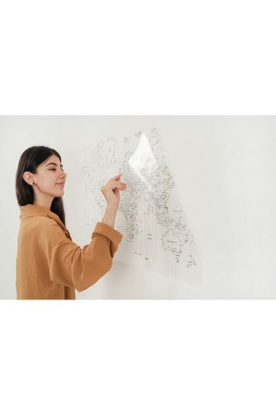 Elektrohold Static World Map 110x56 cm Pen