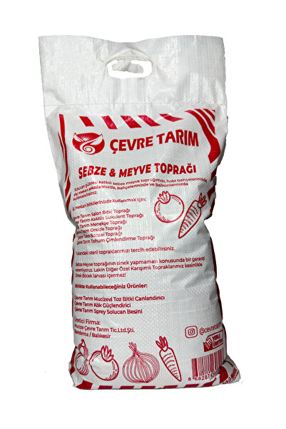 ÇEVRE TARIM 10l Sebze Fide Toprağı - Solucan Gübresi Katkılı, Şaşırtma Toprağı, Hobi Bahçeleri Için