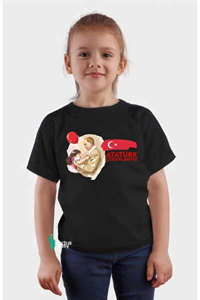 CACTUS COLLECTION تي شيرت أتاتورك للفتيات والفتيان 23 أبريل 19 مايو 29 أكتوبر...