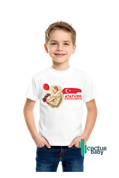 CACTUS COLLECTION تي شيرت أتاتورك للفتيات والفتيان 23 أبريل 19 مايو 29 أكتوبر...